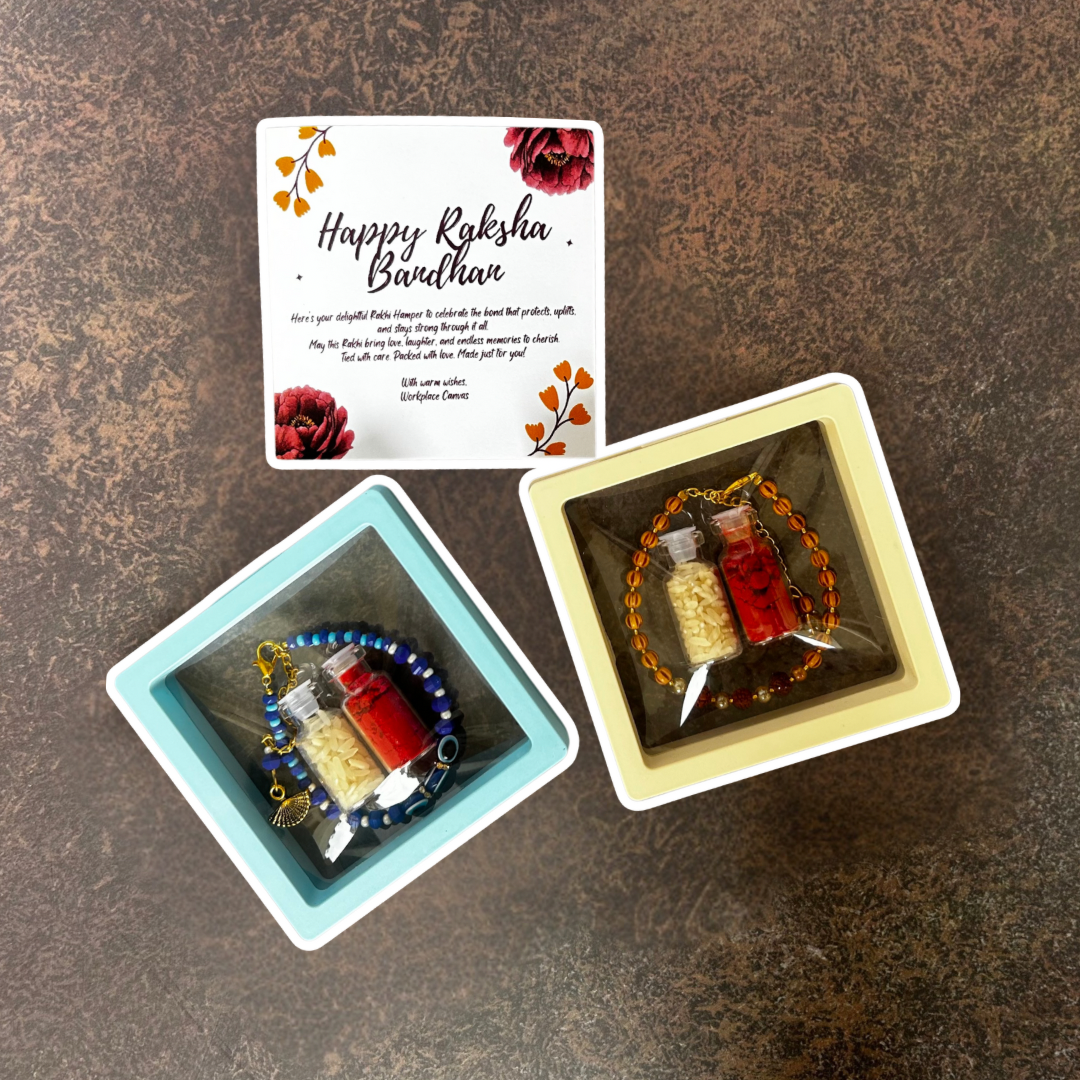 BandhanBox™ | Bracelet Rakhi Gift Box with Roli & Chawal