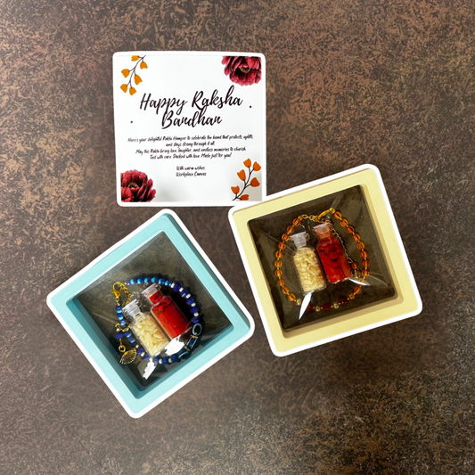 BandhanBox™ | Bracelet Rakhi Gift Box with Roli & Chawal